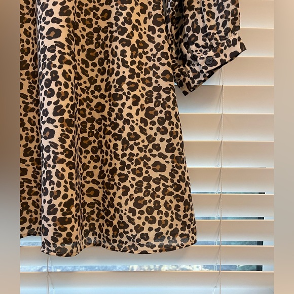 LOFT Collared Button Up Leopard Dress - Picture 5 of 8